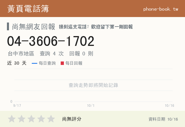 0436061702網路黃頁電話簿查詢