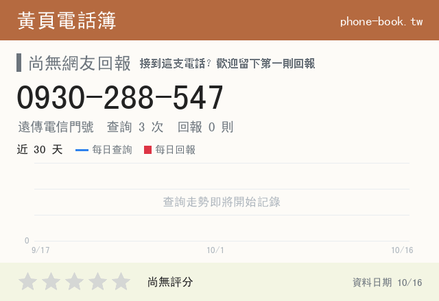 0930288547網路黃頁電話簿查詢