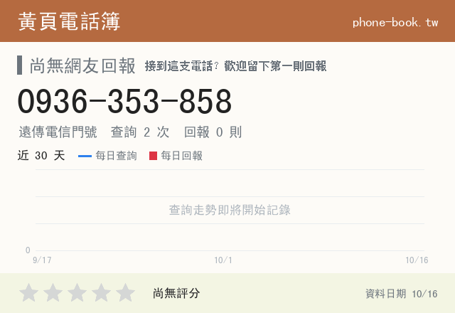 0936353858網路黃頁電話簿查詢