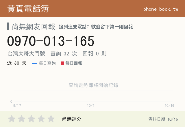 0970013165網路黃頁電話簿查詢
